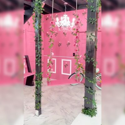 Floral Pink Swing Set - $60