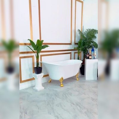 White & Gold Luxury Wall - $40
