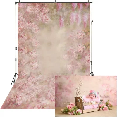 pink flower backdrop