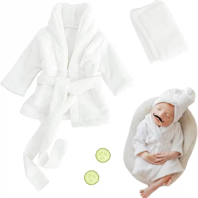 white baby robe